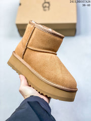 Women's UGG Thickened Waterproof Sheepskin Snow Boots