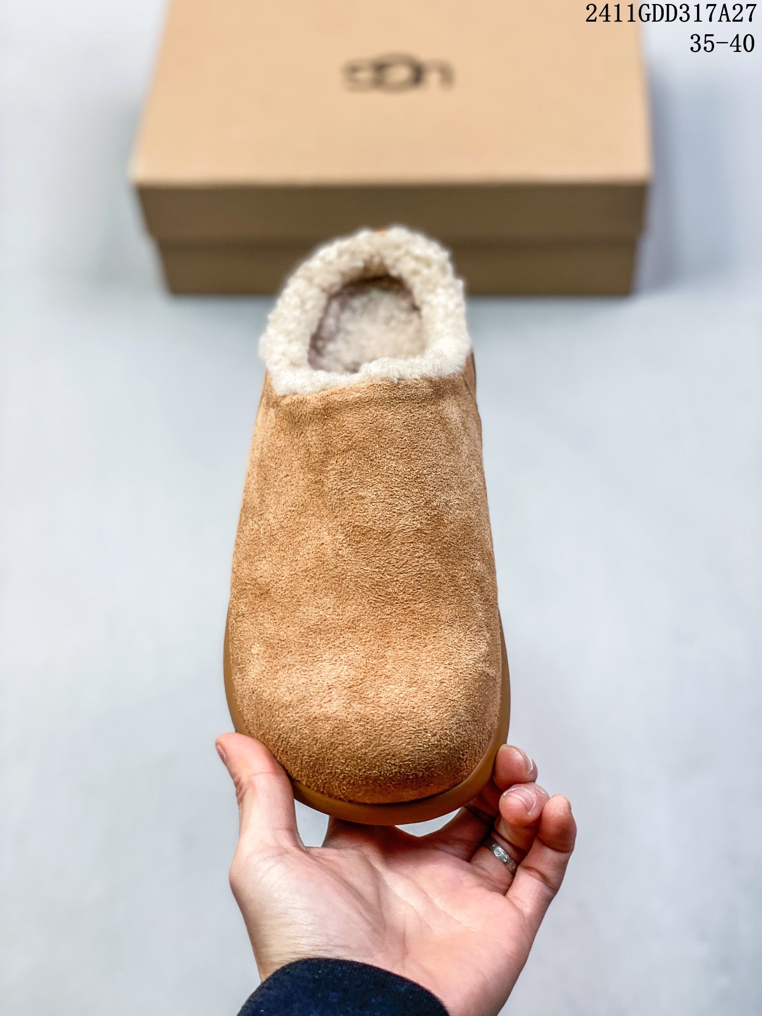 UGG Curly Little Potato Half-Wrap Wool Shoes for Women