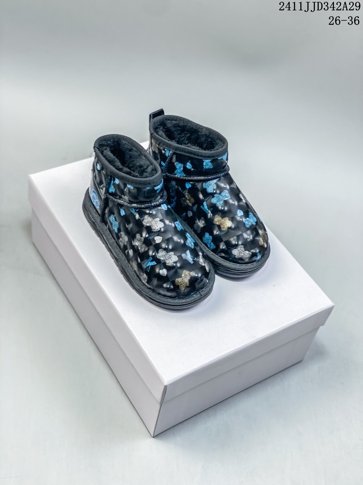 UGG Girls' Waterproof Winter Snow Boots - Non-Slip Cotton Booties (Sizes 26-36)