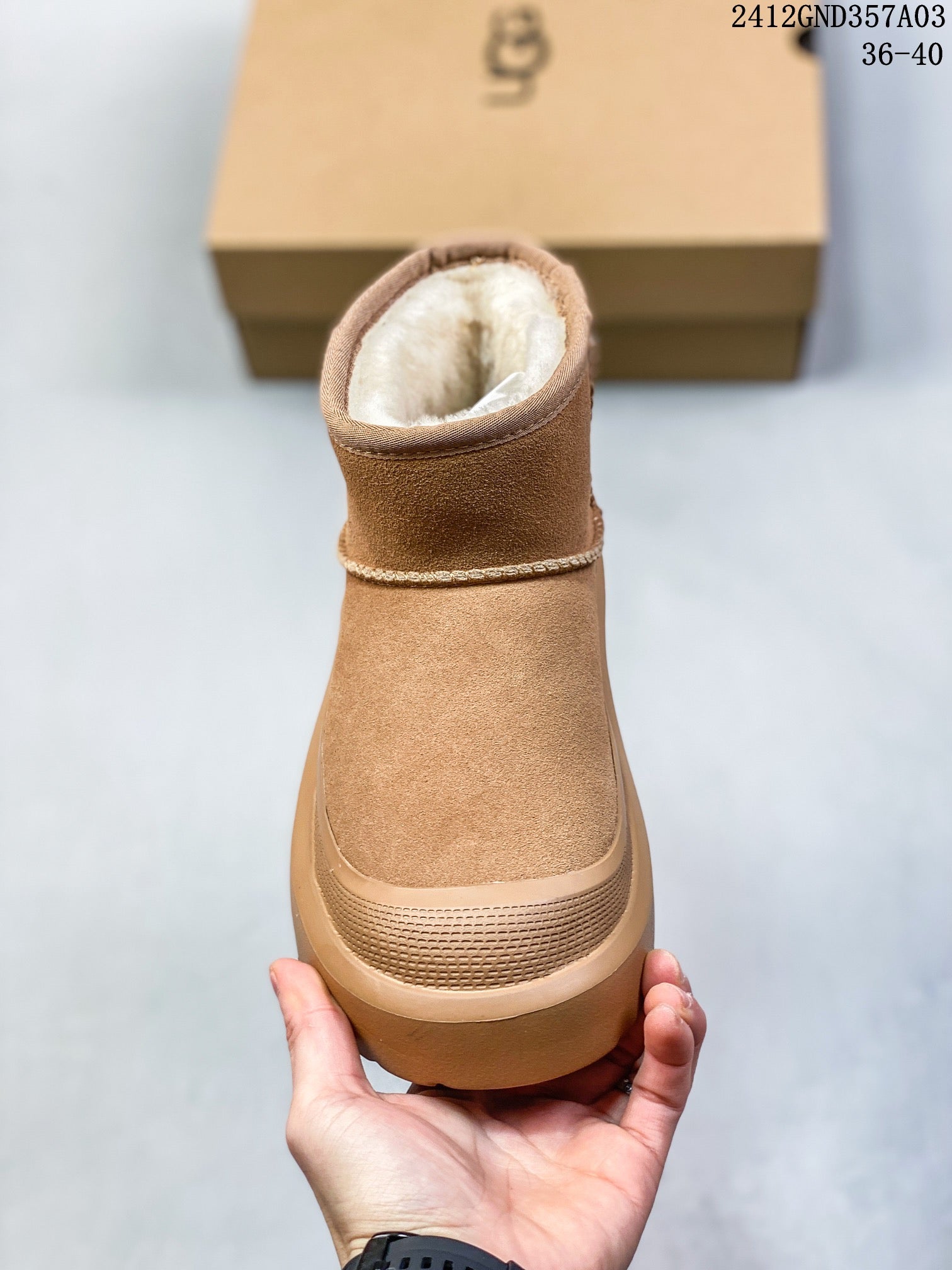 Men's Winter Snow Boots - UGG-Style Thick Velvet Non-Slip Fur Boots