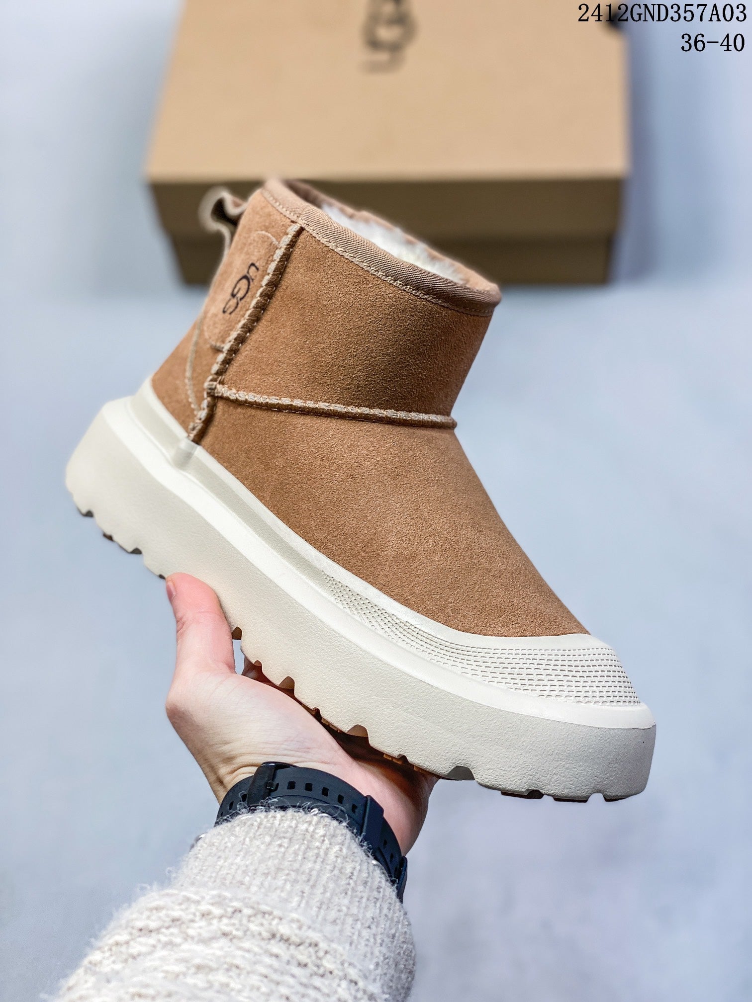 Men's Classic Winter Snow Boots - Premium Sheepskin UGG Style