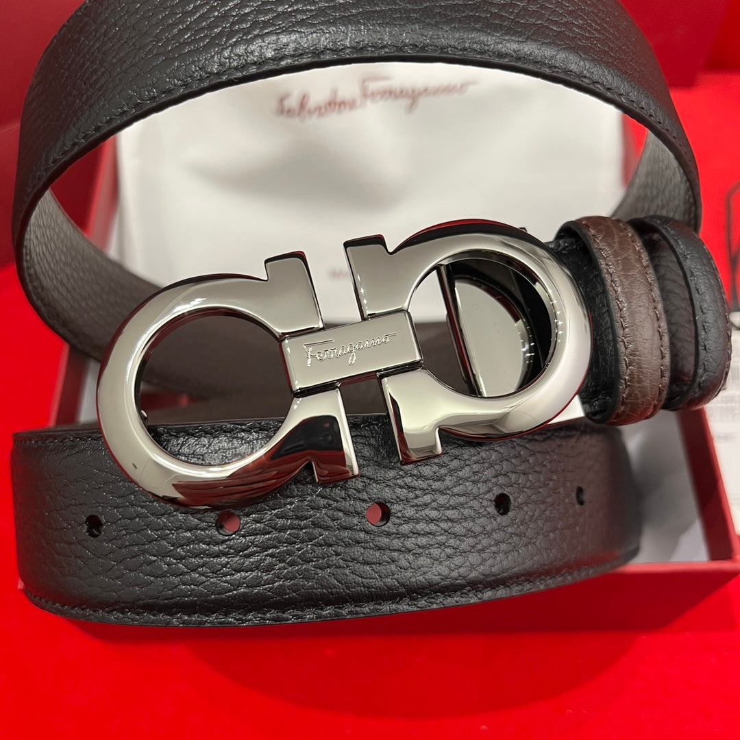 Customizable Double-Sided Cowhide Men's Belt