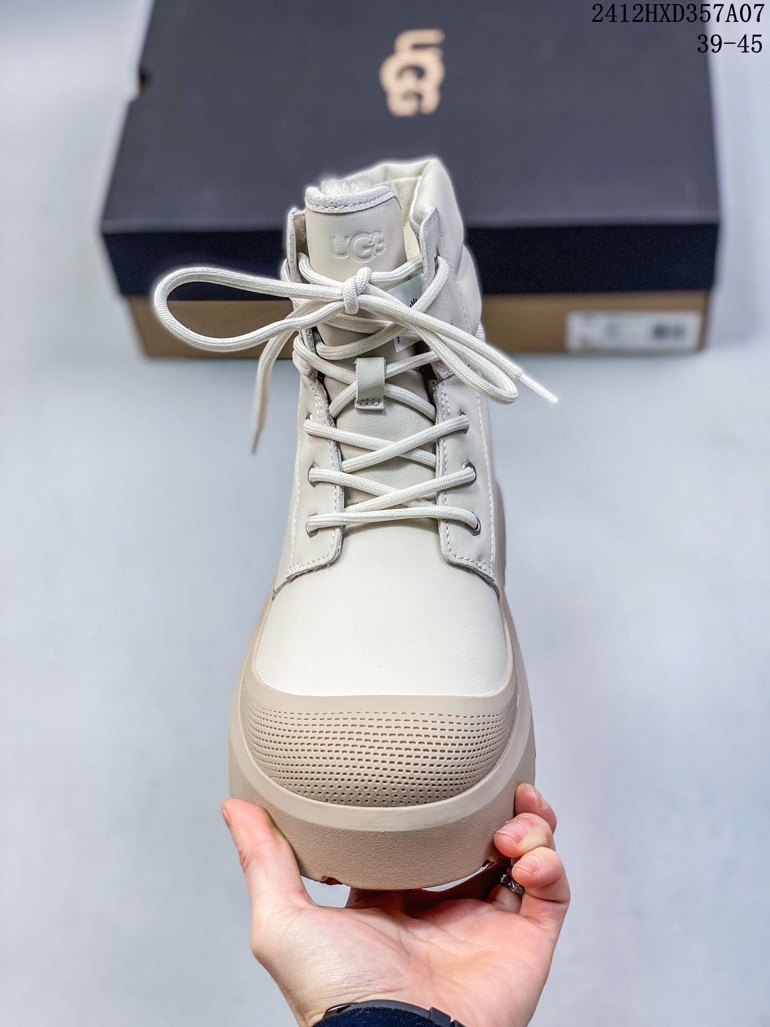 High-Top Wool Casual Snow Boots for Couples - Winter 2024 Style