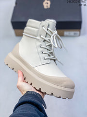 High-Top Wool Casual Snow Boots for Couples - Winter 2024 Style