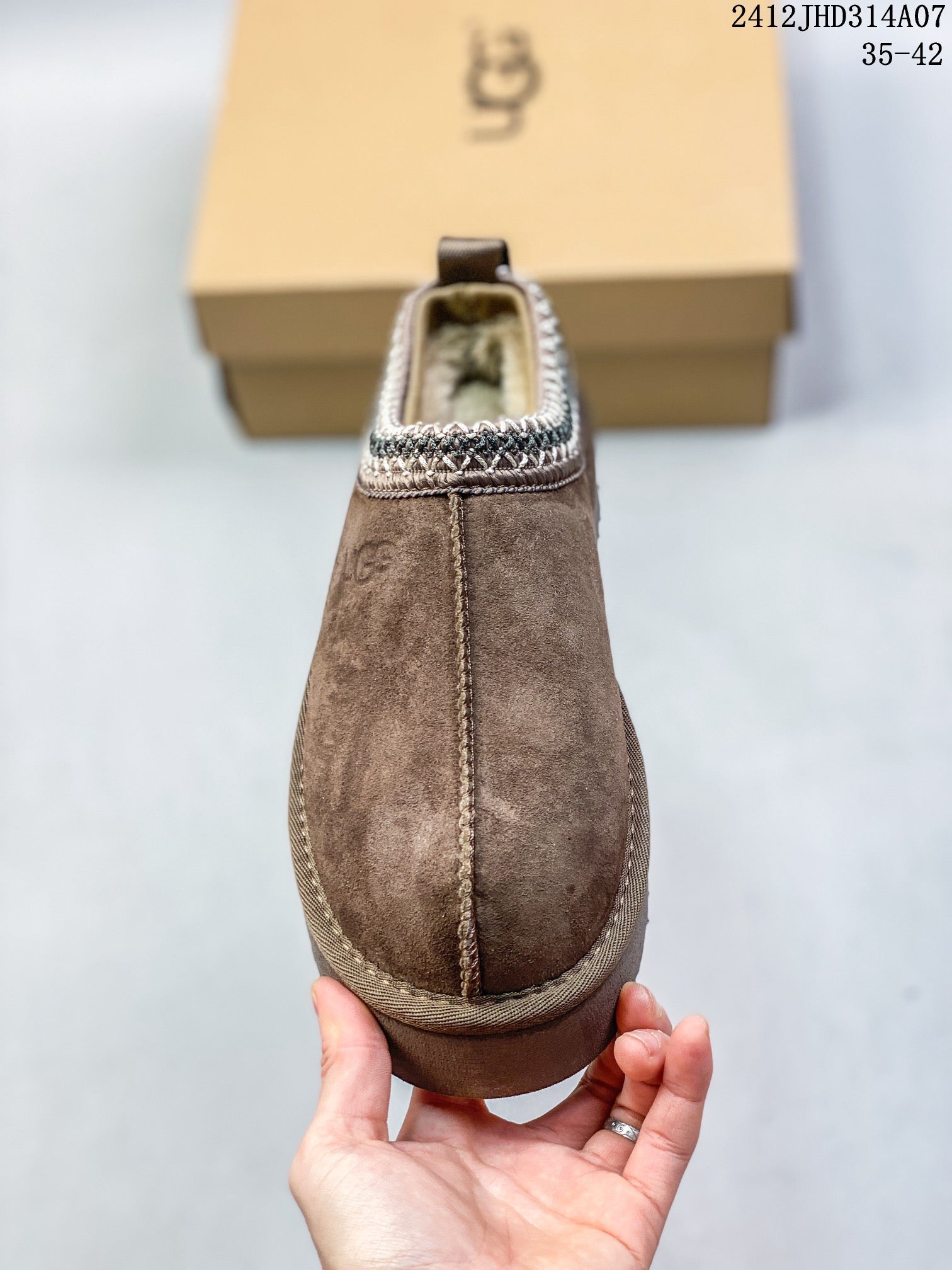 Women's UGG Tazz Ethnic Style Snow Boots - Half Drag Fur Slippers