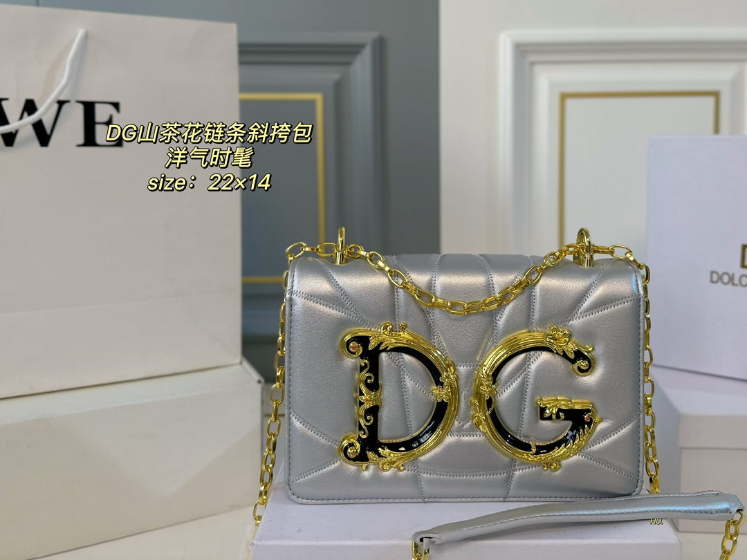 D&G Dolce & Gabbana Camellia Flower Crossbody Bag