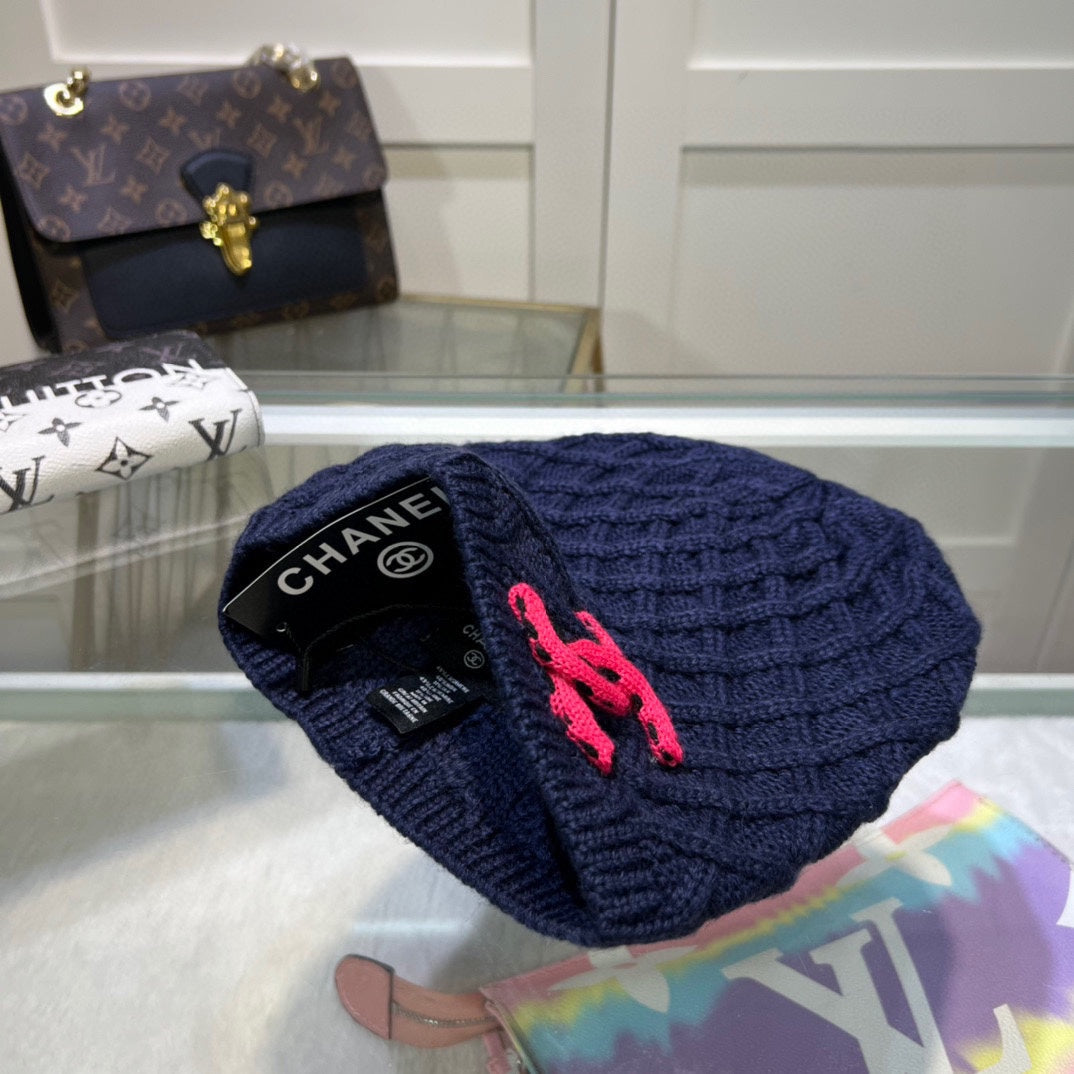 Luxury Chanel Autumn/Winter Wool Knit Hat