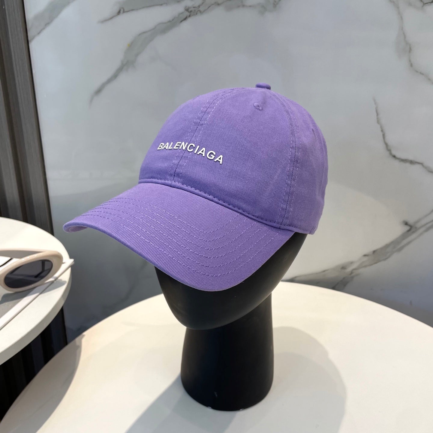 Balenciaga Washed Cotton Baseball Cap - Unisex Adjustable Hat