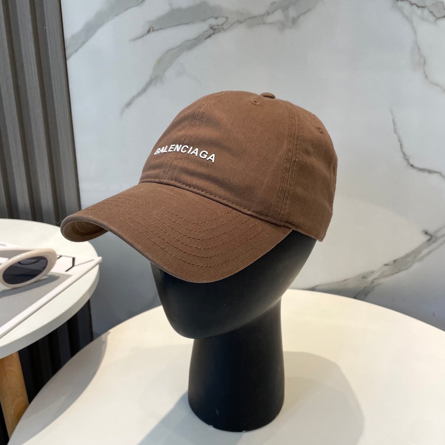 Balenciaga Unisex Adjustable Washed Cotton Baseball Cap