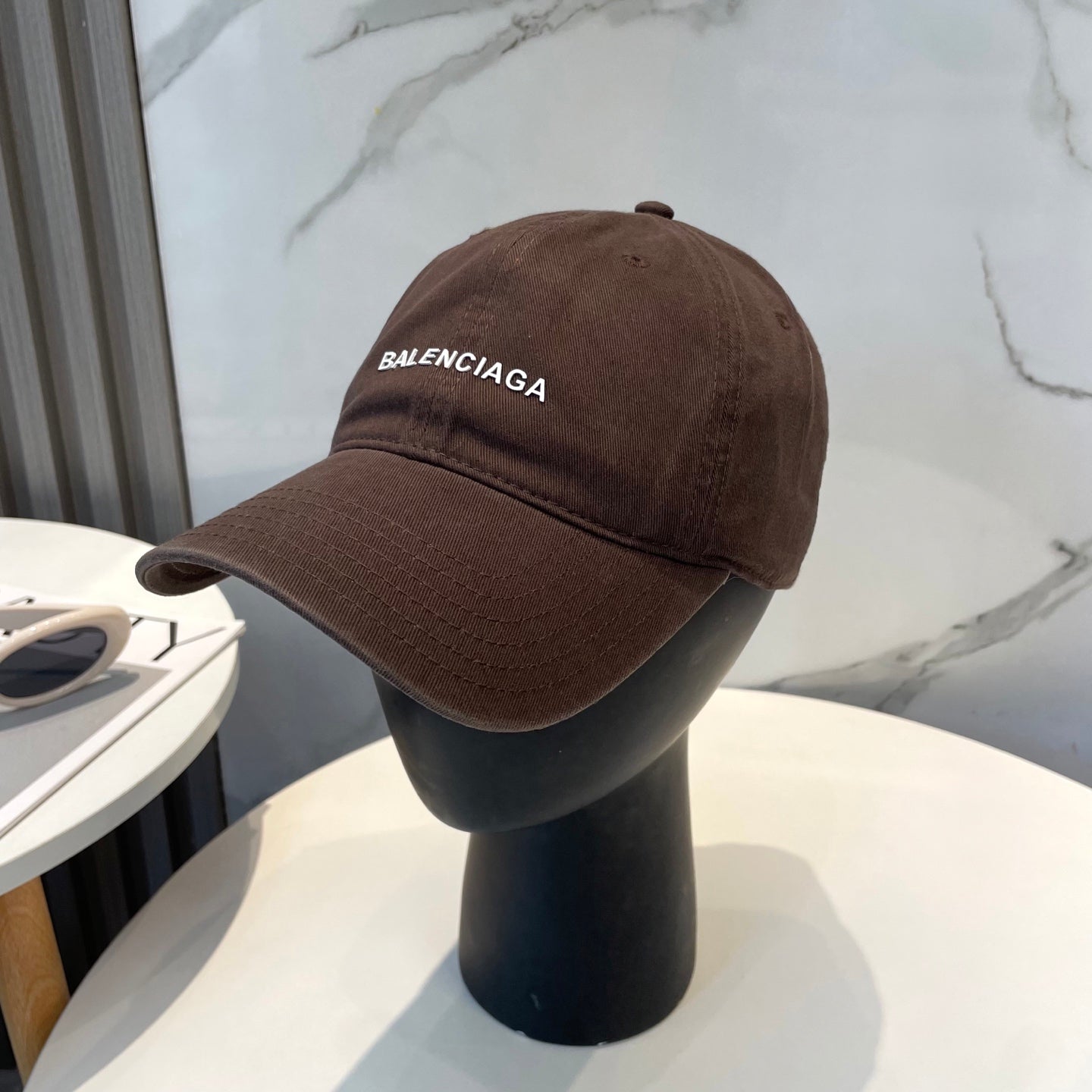 Balenciaga Unisex Adjustable Washed Cotton Baseball Cap