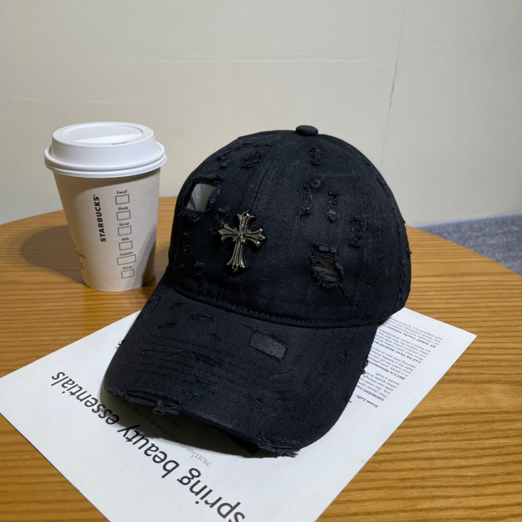 Cross Hole Baseball Cap - Stylish & Breathable Headwear