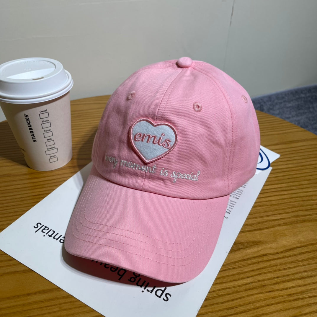 Emis Korean Style Embroidered Baseball Cap