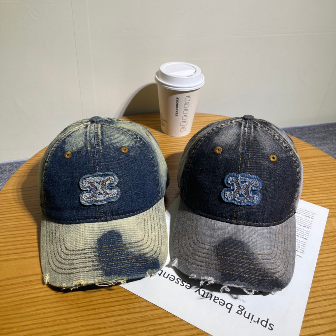 Arc de Triomphe Washed Denim Baseball Cap