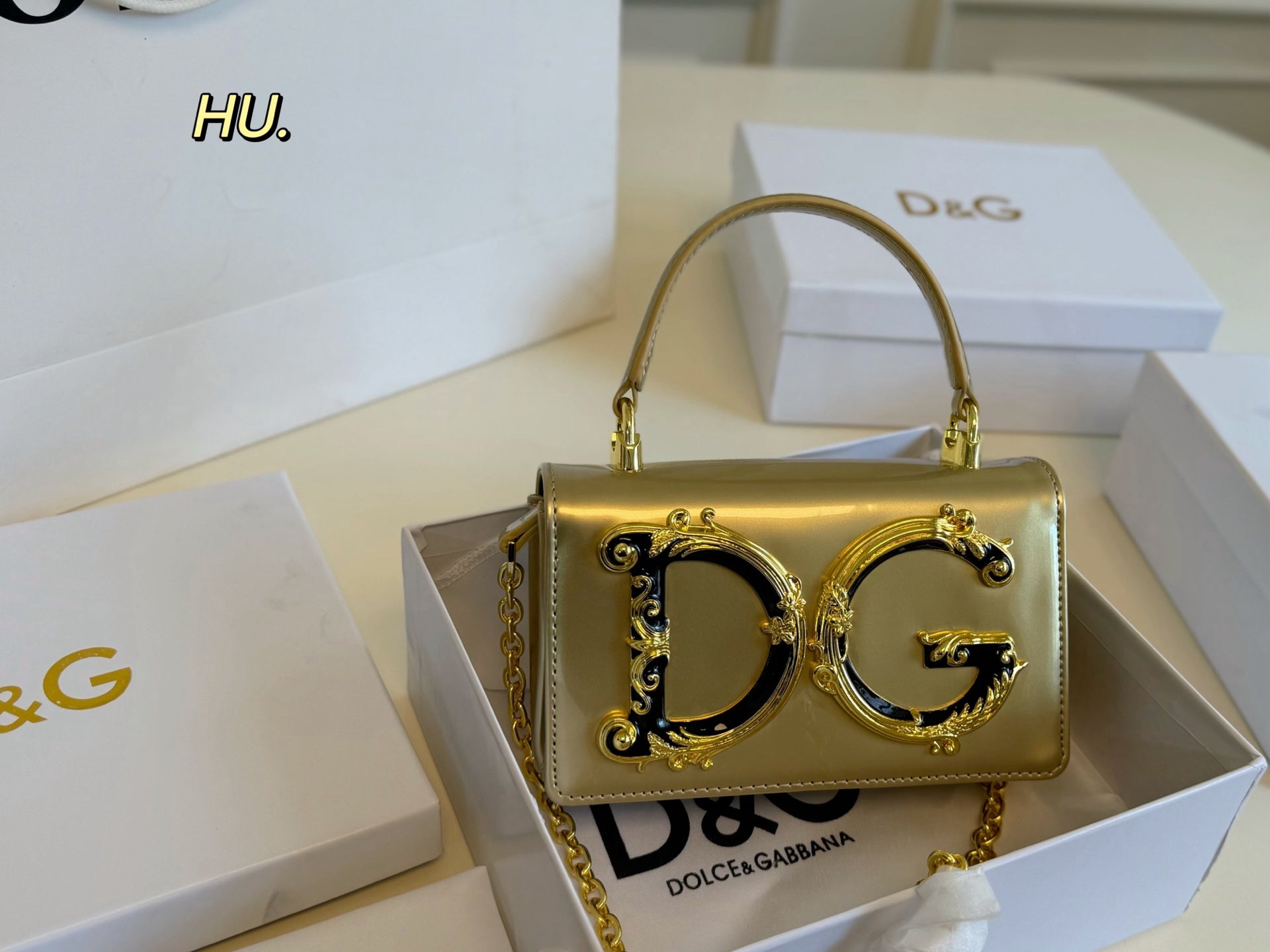 D&G Dolce & Gabbana Hand Chain Bag - Classic Logo, Modern Design