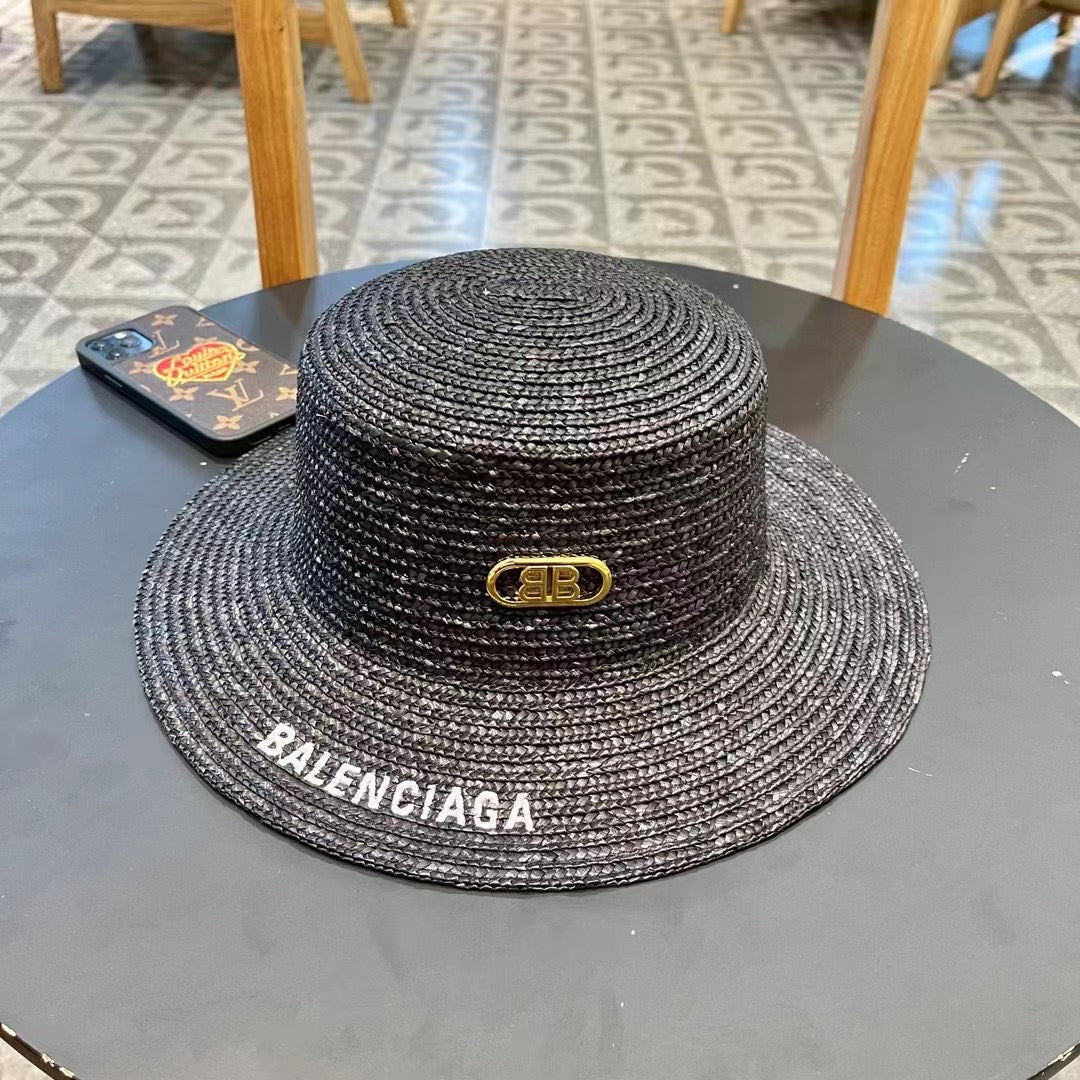 Balenciaga Wheat Straw Hat - Chic & Versatile Accessory