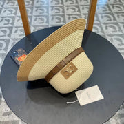 Celine Straw Sunshade and Basin Hat - Elegant Beach Style