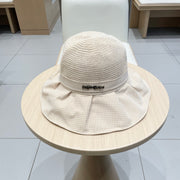 Saint Laurent Women's Plaid Splicing Fisherman Hat - Summer Sun Protection