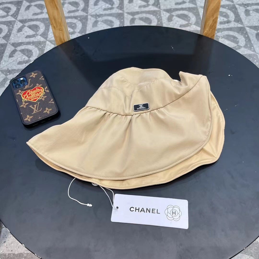 Chanel-Inspired Fabric Sun Hat - Versatile Bow Fisherman Style