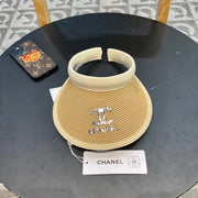Women's Chanel Summer Straw Hat - Large Brim UV Protection