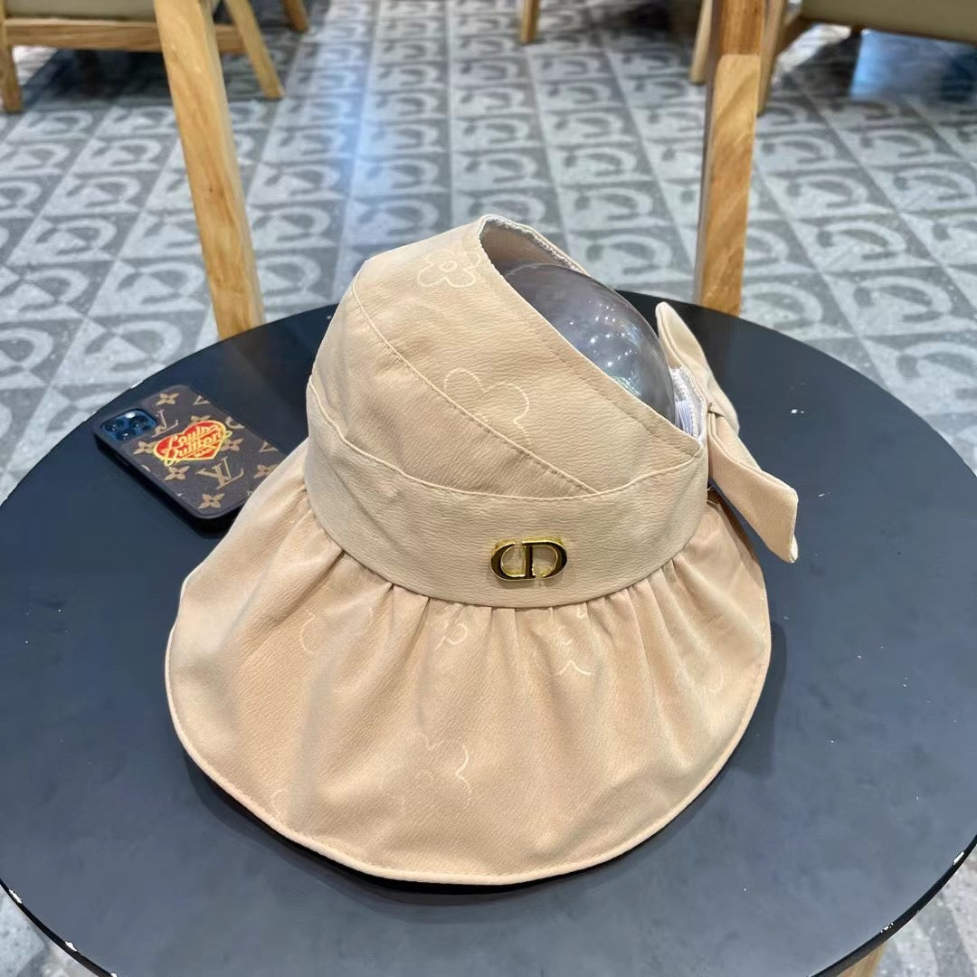 Dior Women's Colorful Sun Protection Hat with Flower Design