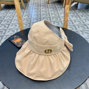 Dior Women's Colorful Sun Protection Hat with Flower Design