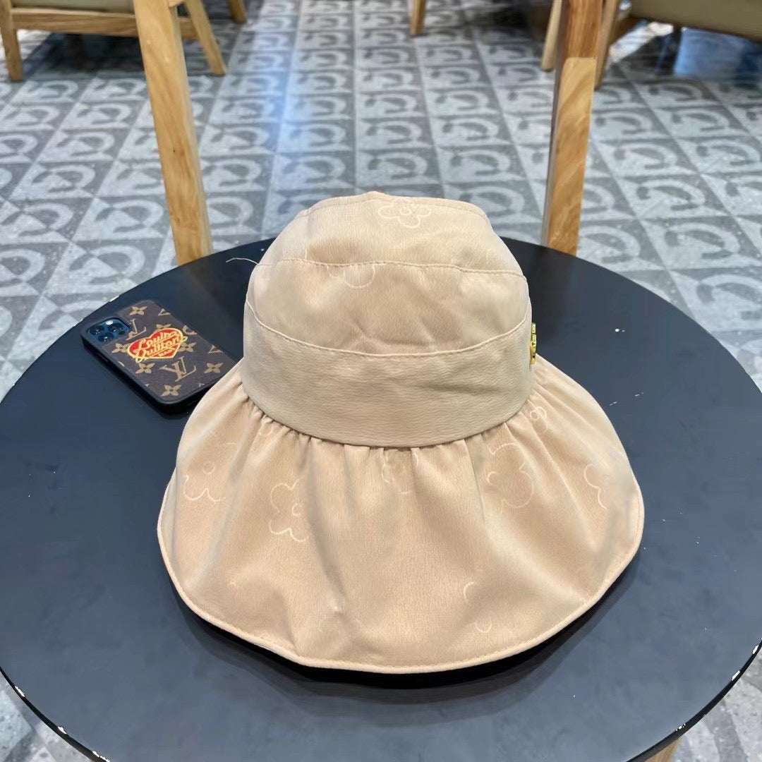 Dior Women's Colorful Sun Protection Hat with Flower Design