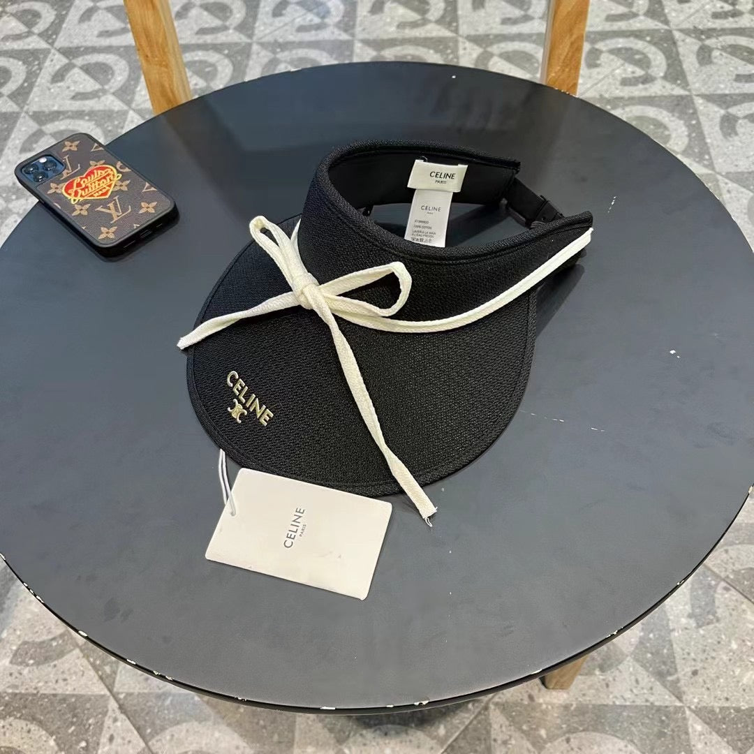 Korean Style Celine Bow Summer Hat for Girls - UV Protection