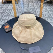 Women's Adjustable Wide Brim Sun Hat - Prada Spring/Summer Collection