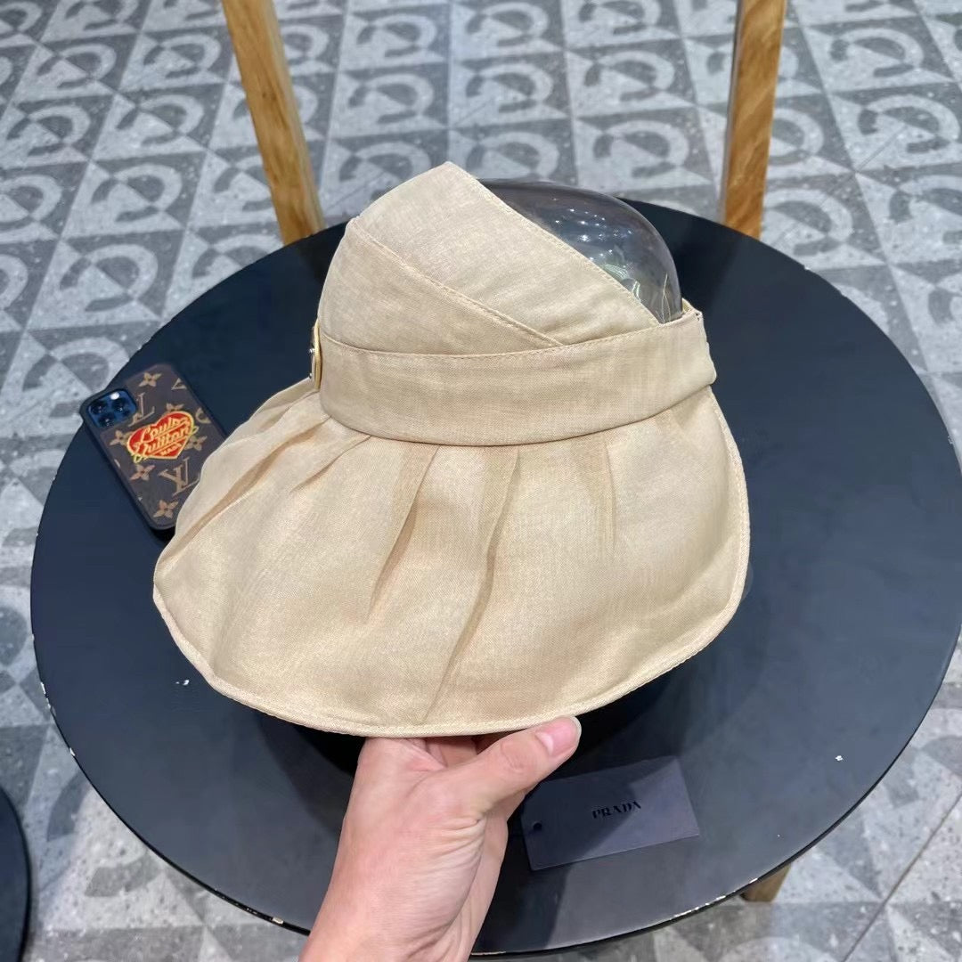 Women's Adjustable Wide Brim Sun Hat - Prada Spring/Summer Collection
