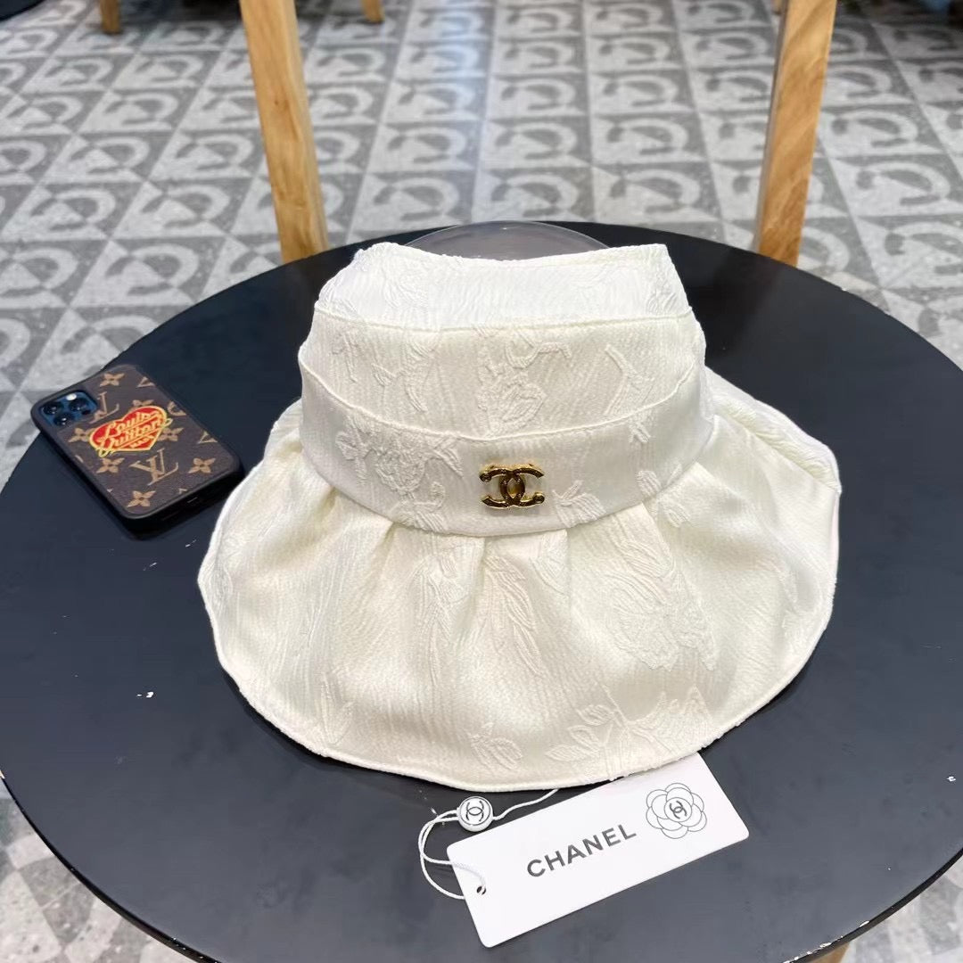 Chanel-Inspired Chinese Style Bow Bucket Hat - Versatile Sun Protection