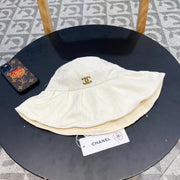 Chanel-Inspired Chinese Style Bow Bucket Hat - Versatile Sun Protection