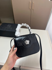 Versace Medusa Handbag with Detachable Shoulder Strap