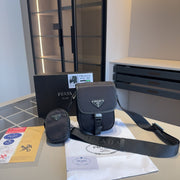 Prada Men's Crossbody Bag - Waterproof Mobile Phone Bag with Coin Purse Pendant