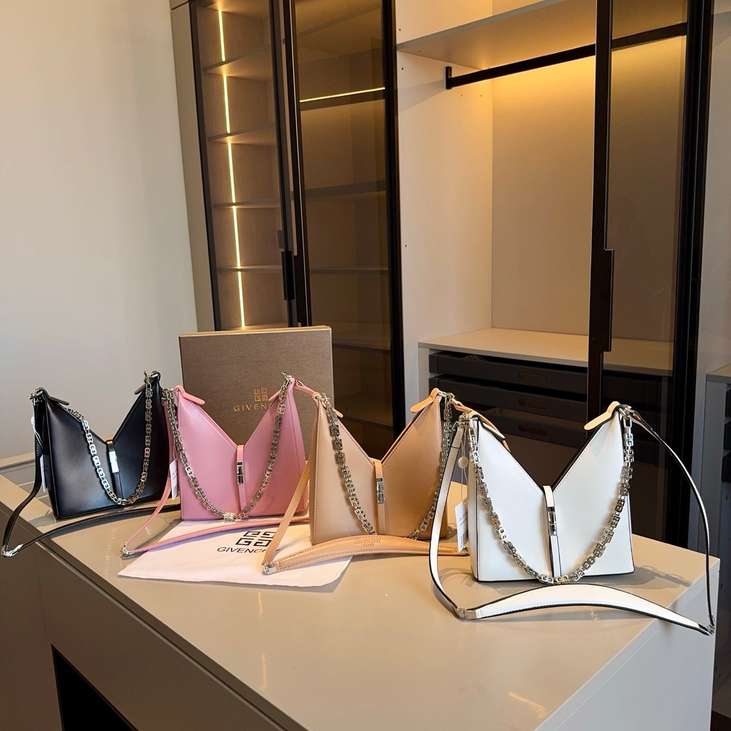 Givenchy Mini Cut Out Shoulder Bag - Premium Cow Leather