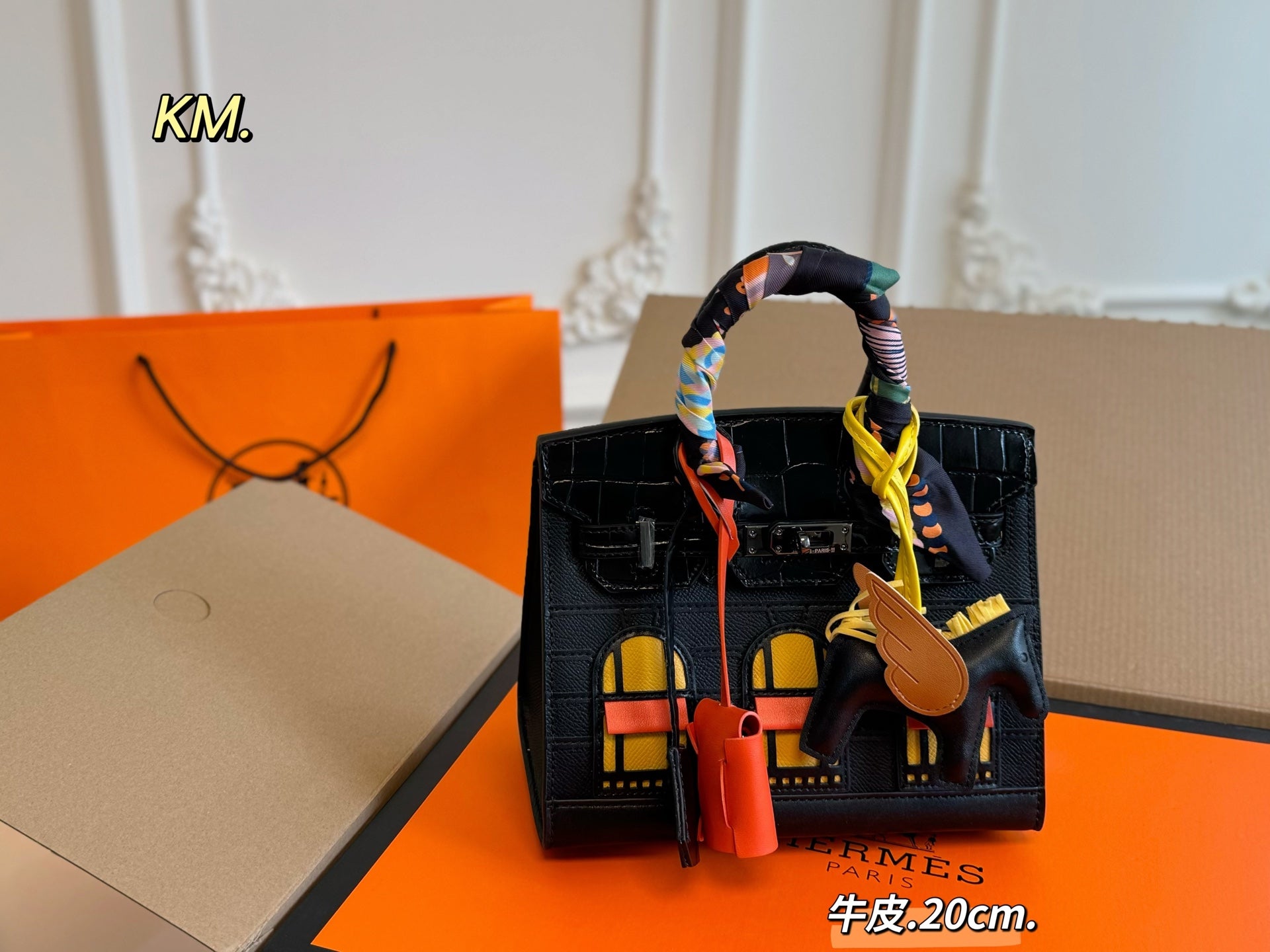 Hermes New Birkin House Handbag - 20cm Cowhide Folding Box