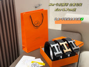 Classic Hermes H Buckle Cowhide Belt - Multiple Colors Available