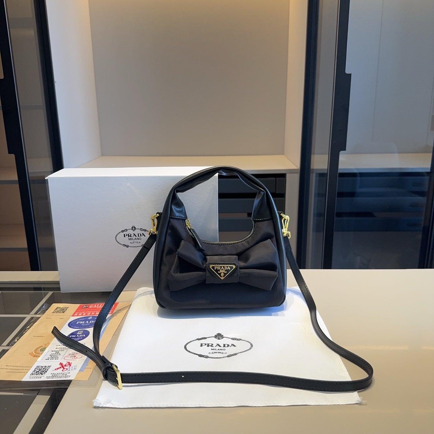 Prada Bow Hobo Underarm Bag â€“ Stylish & Practical