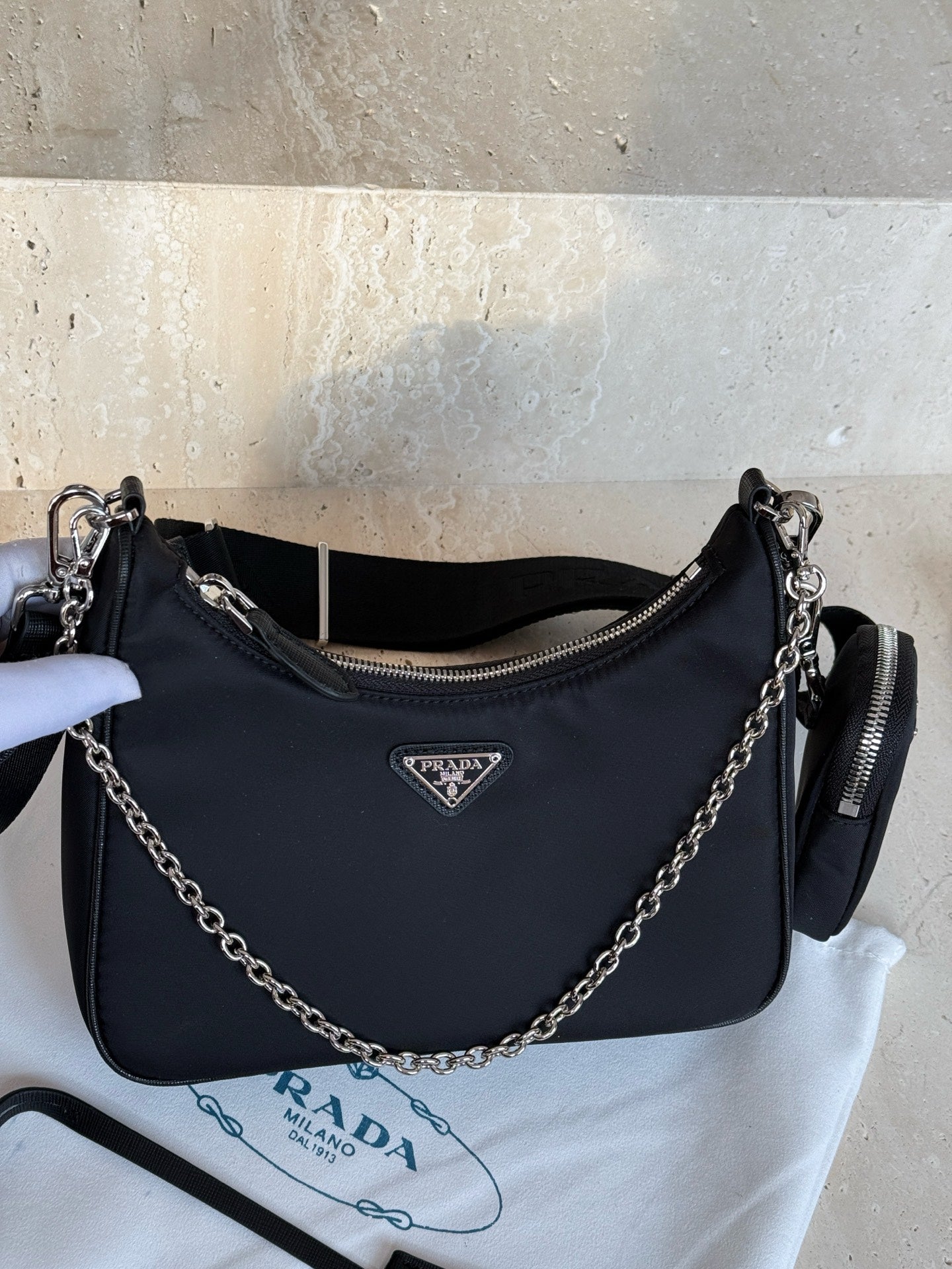 Prada Three-in-One Hobo Bag - Versatile Luxury