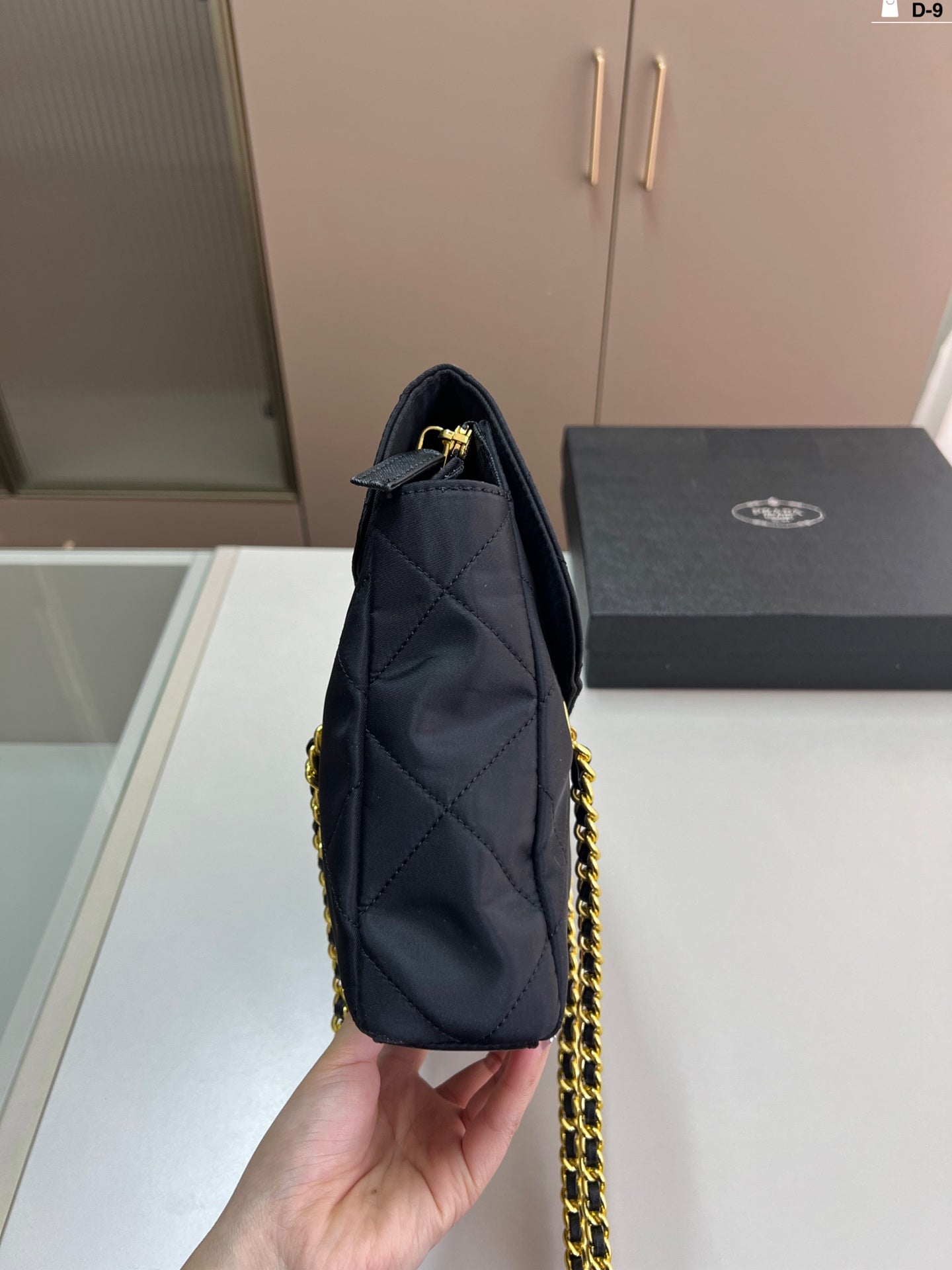 Prada Vintage Nylon Chain Parachute Bag â€“ Versatile Chic for All Seasons