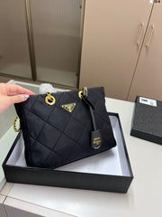 Vintage Prada Nylon Chain Parachute Bag - Versatile Designer Accessory