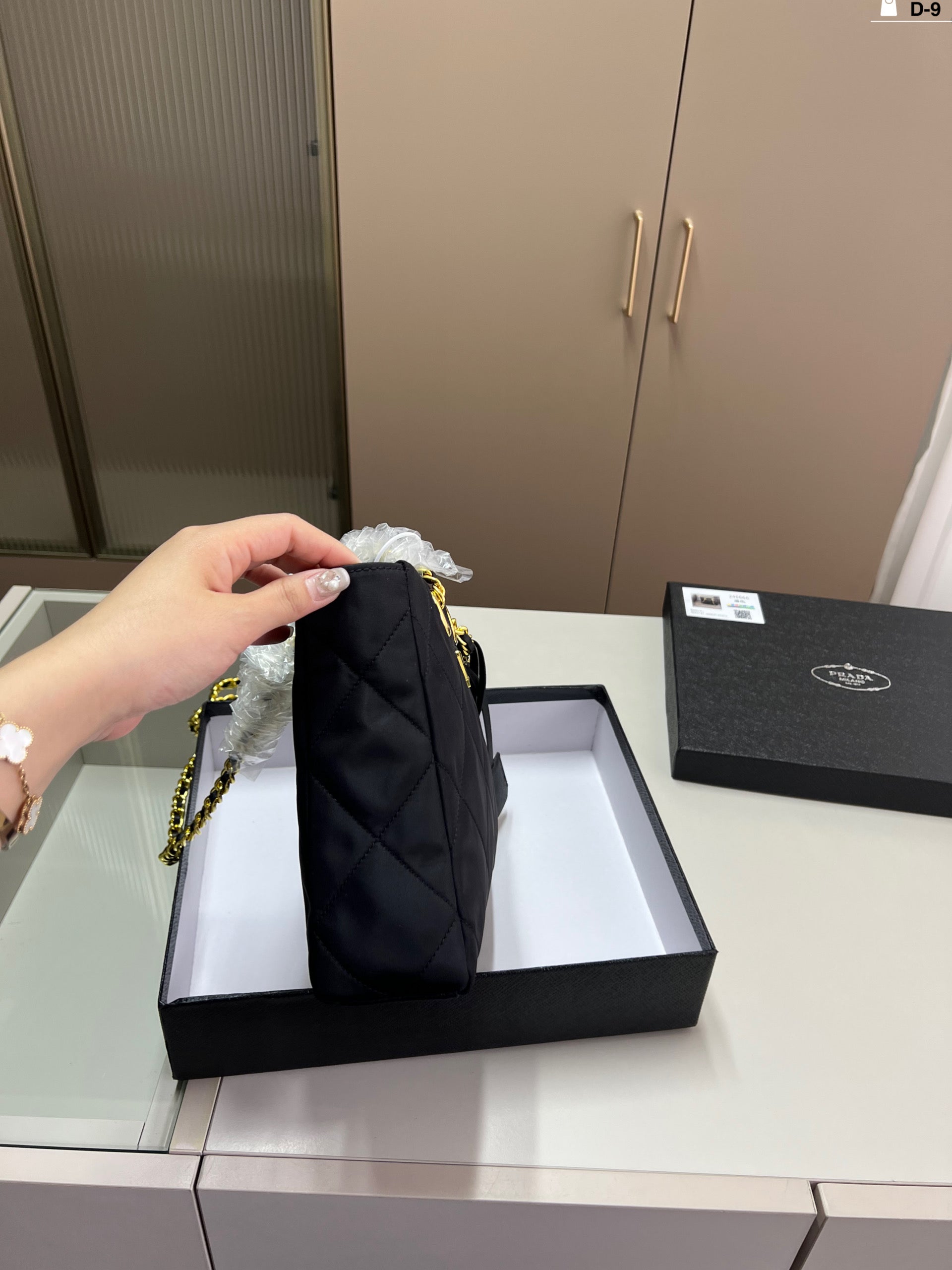 Vintage Prada Nylon Chain Parachute Bag - Versatile Designer Accessory