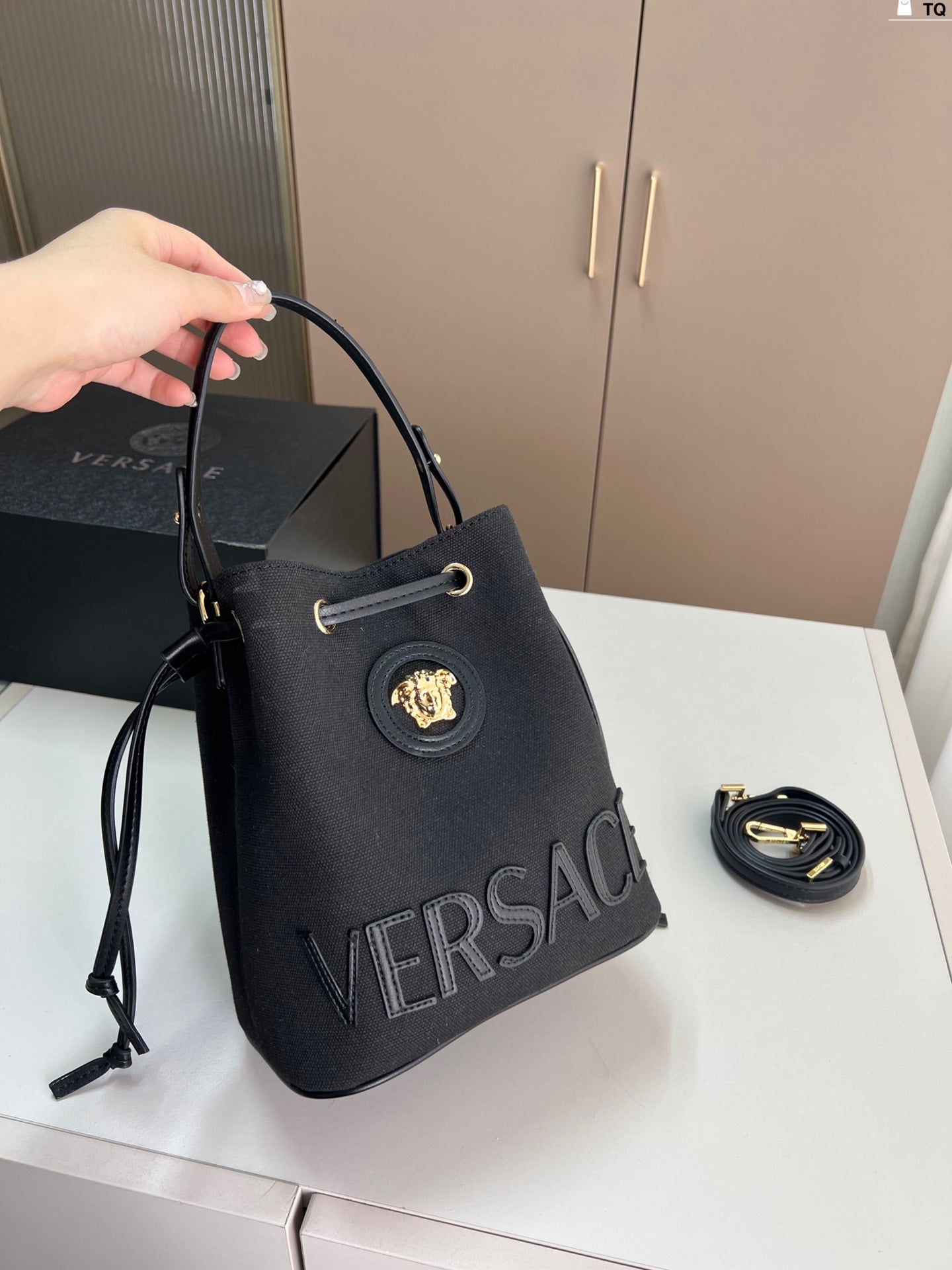 Versace Luxury Bucket Bag - Elegant Designer Handbag