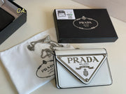 PRADA Triangle Logo Chain Bag â€“ Modern Elegance in a Perfect Size