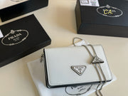 PRADA Chain Single Shoulder Crossbody Bag - Glossy Leather