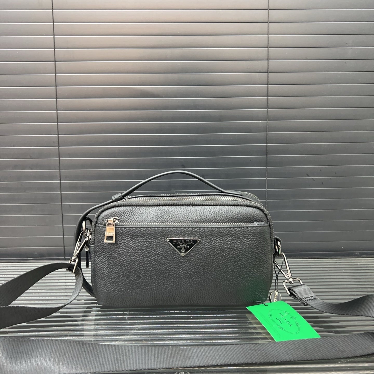 Prada Men's Cowhide Clutch and Shoulder Bag - High-End Versatile Accessory