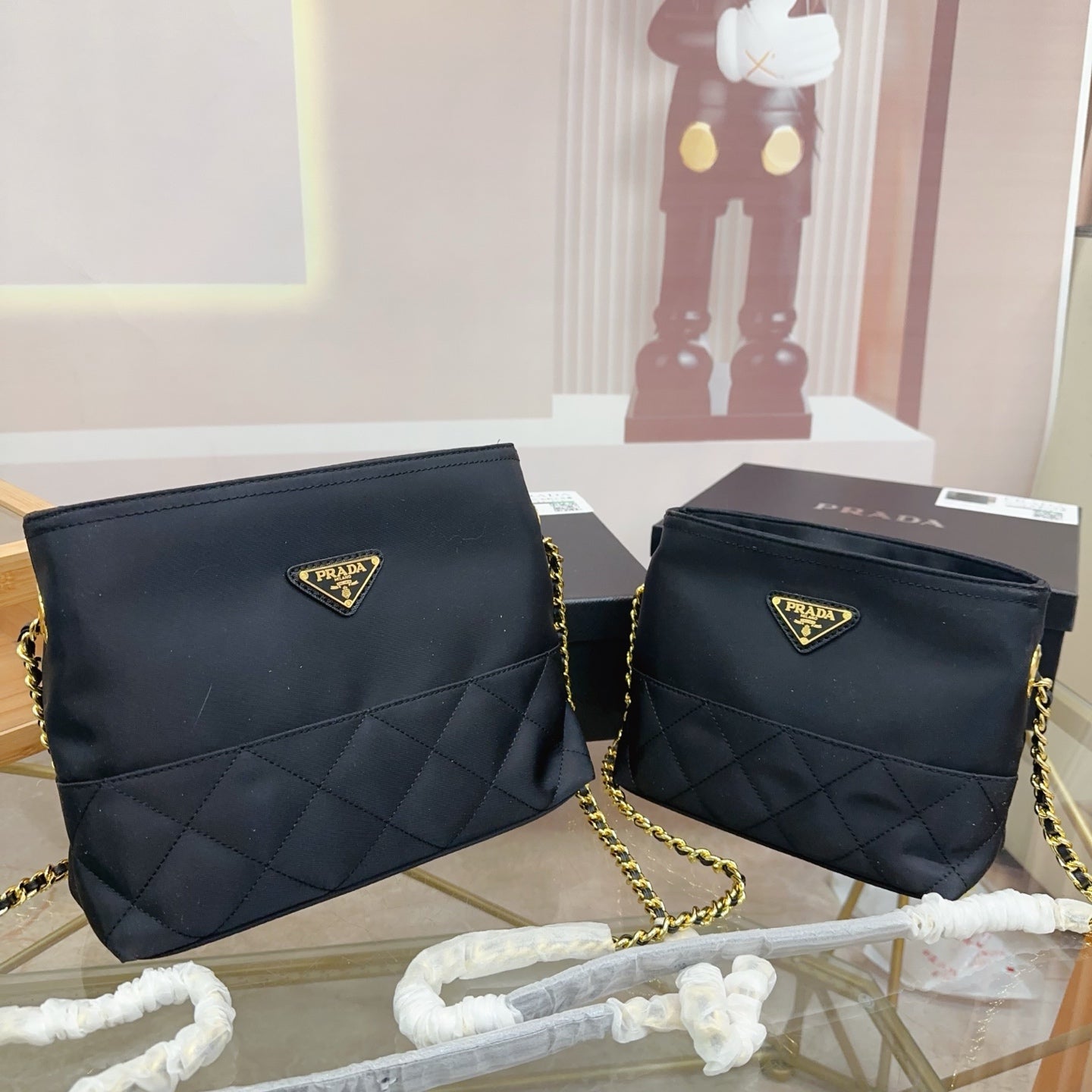 Prada Small Hobo Square Bag â€“ Lightweight Nylon Design