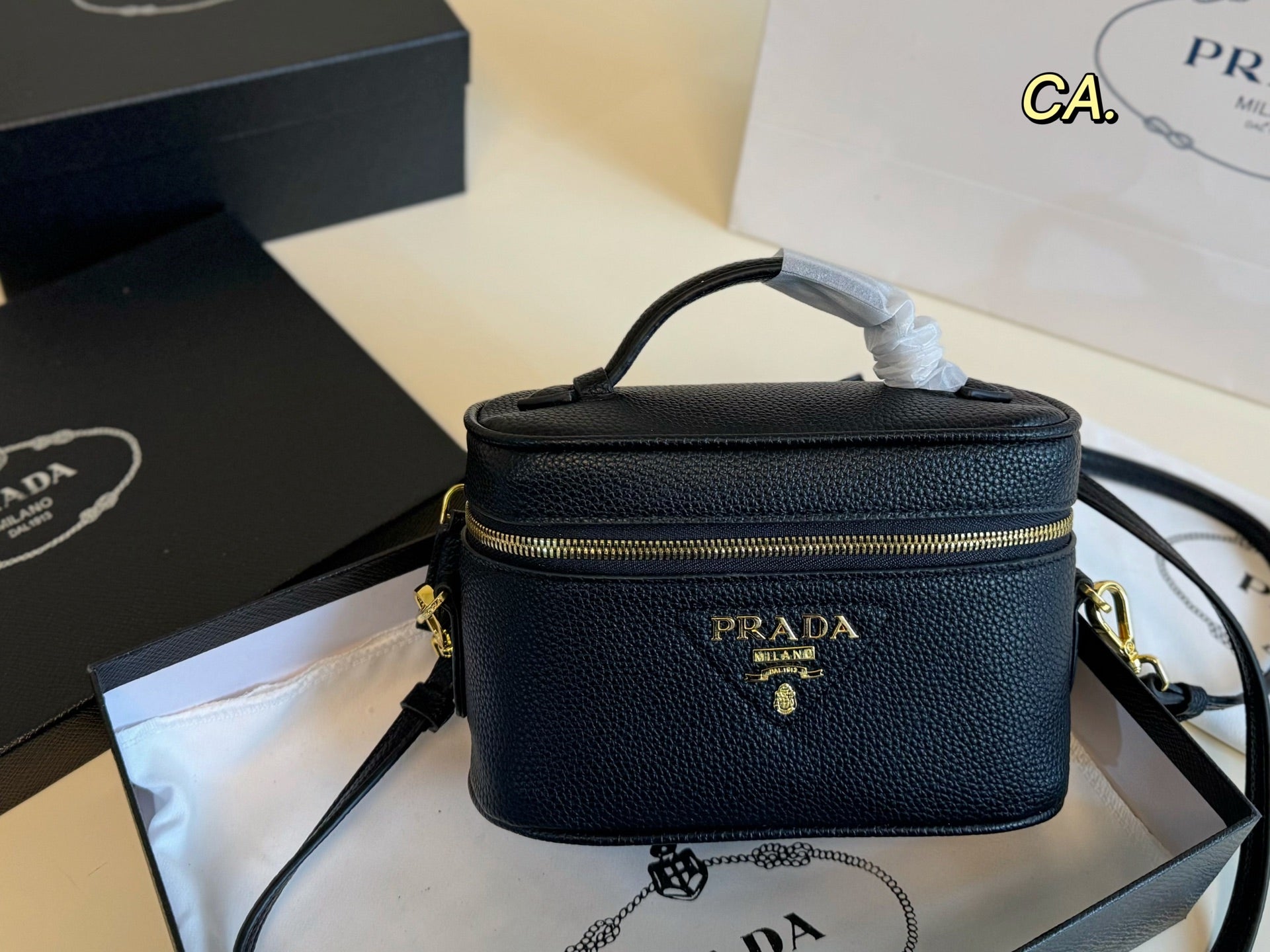 PRADA Box Bag Cosmetic Case - Elegant and Practical