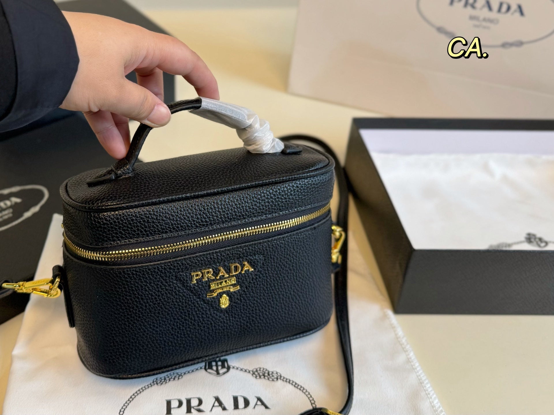 PRADA Box Bag Cosmetic Case - Elegant and Practical