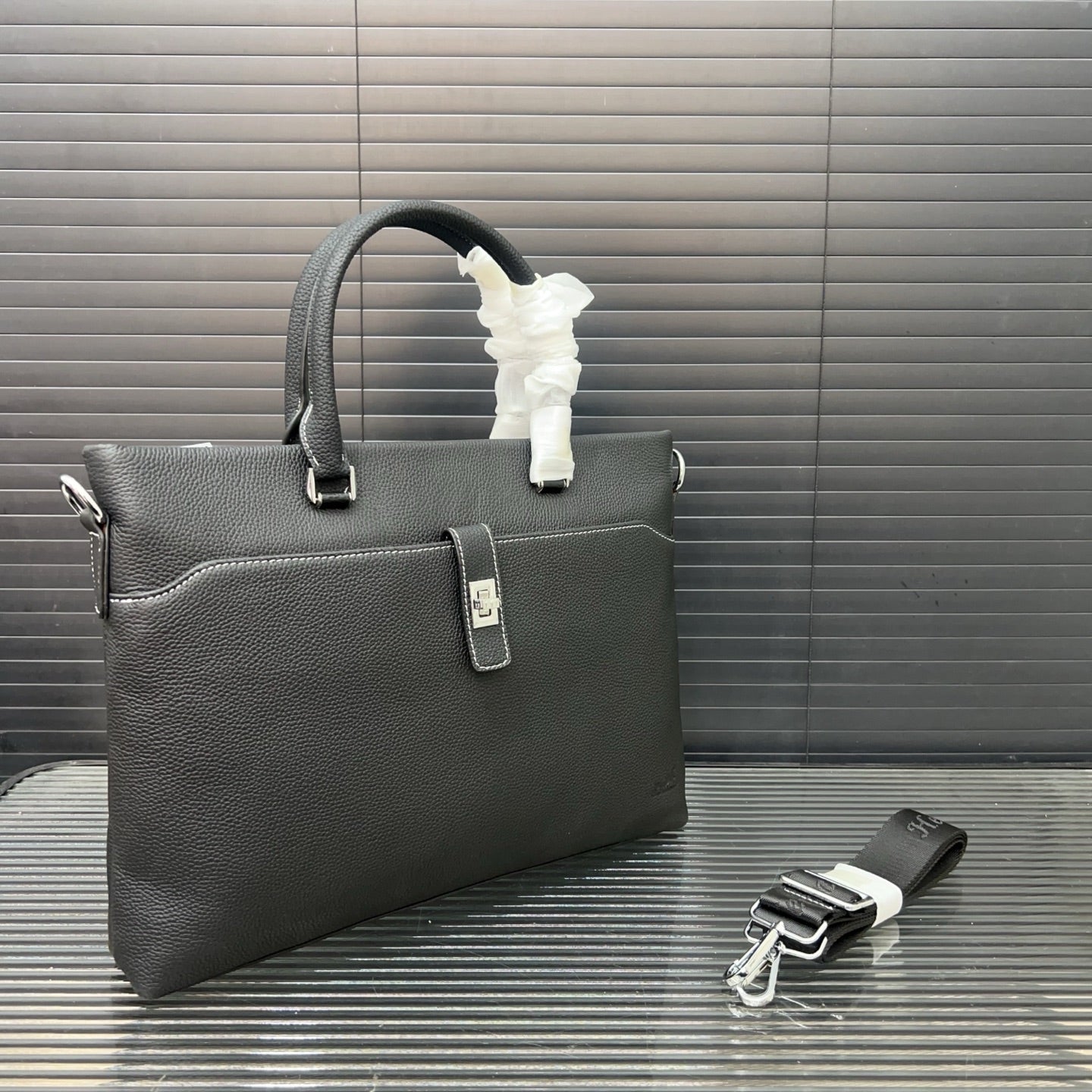 HermÃ¨s Men's Vegetable Leather Briefcase | Classic Crossbody Computer Bag