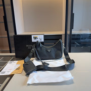 Prada-Inspired 3-in-1 Hobo Crossbody Bag with Coin Purse Pendant